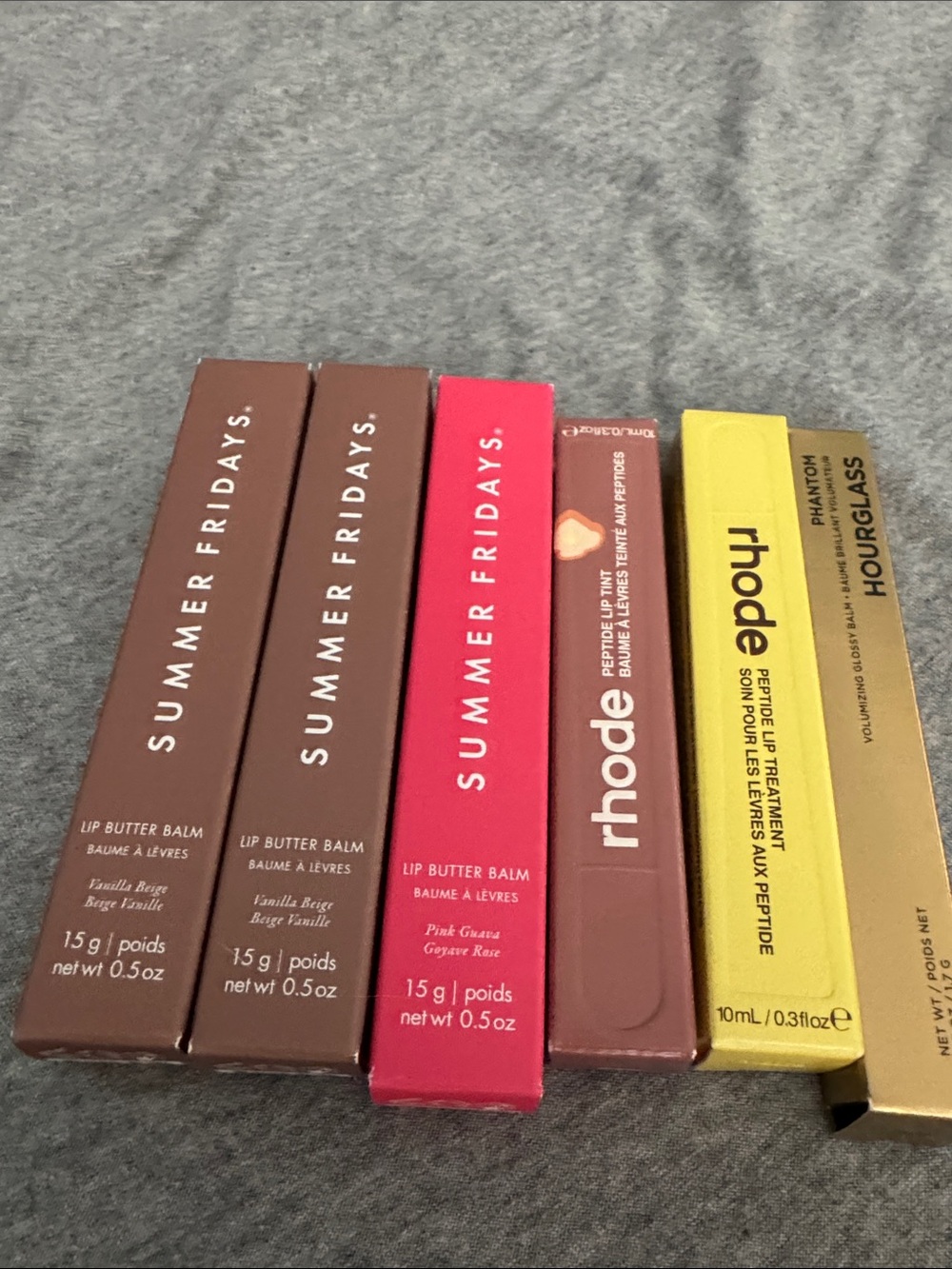 Summer Fridays Lip Butter Balm Set with Pink & Brown Boxes